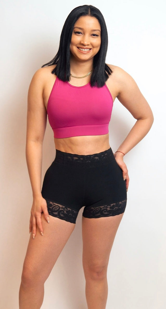 Mid-rise Butt-lifter shorts