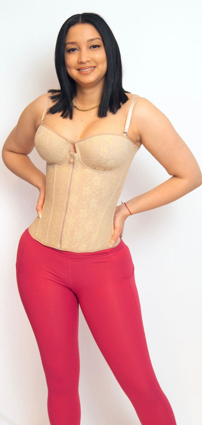 Powernet Lace bustier "Nude"
